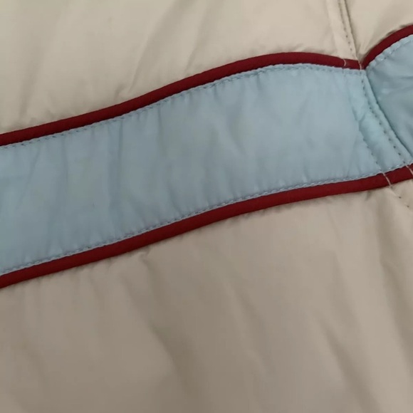 Abercrombie & Fitch Women’s Beige  Off WhiteZippered Polyester Jacket Medium EUC - Picture 5 of 9